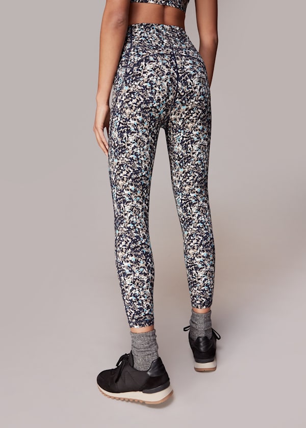 Navy Speckled Sports Legging